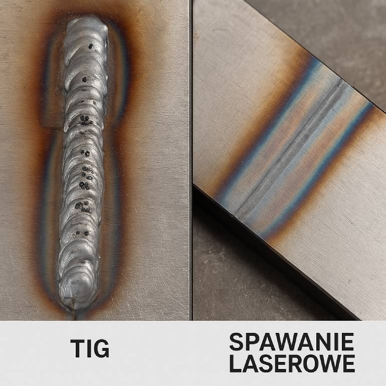 poziomy odkształceń po spawaniu metodą TIG i laserem